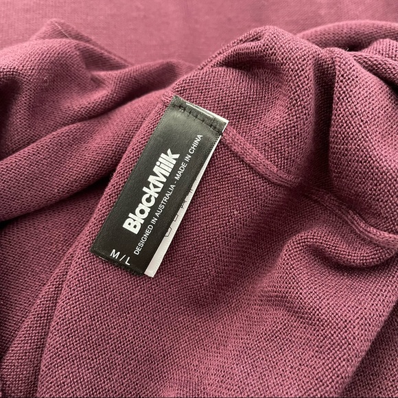 COPY - BlackMilk Mauve Knit Batwing Dress - Picture 9 of 10